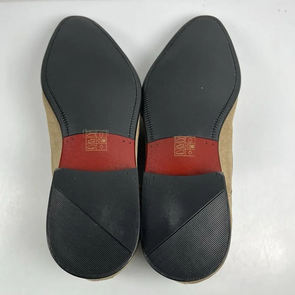 ASOS Tan Suede Leather Double Monkstrap Loafers Slip On Shoes Mens US Size 11